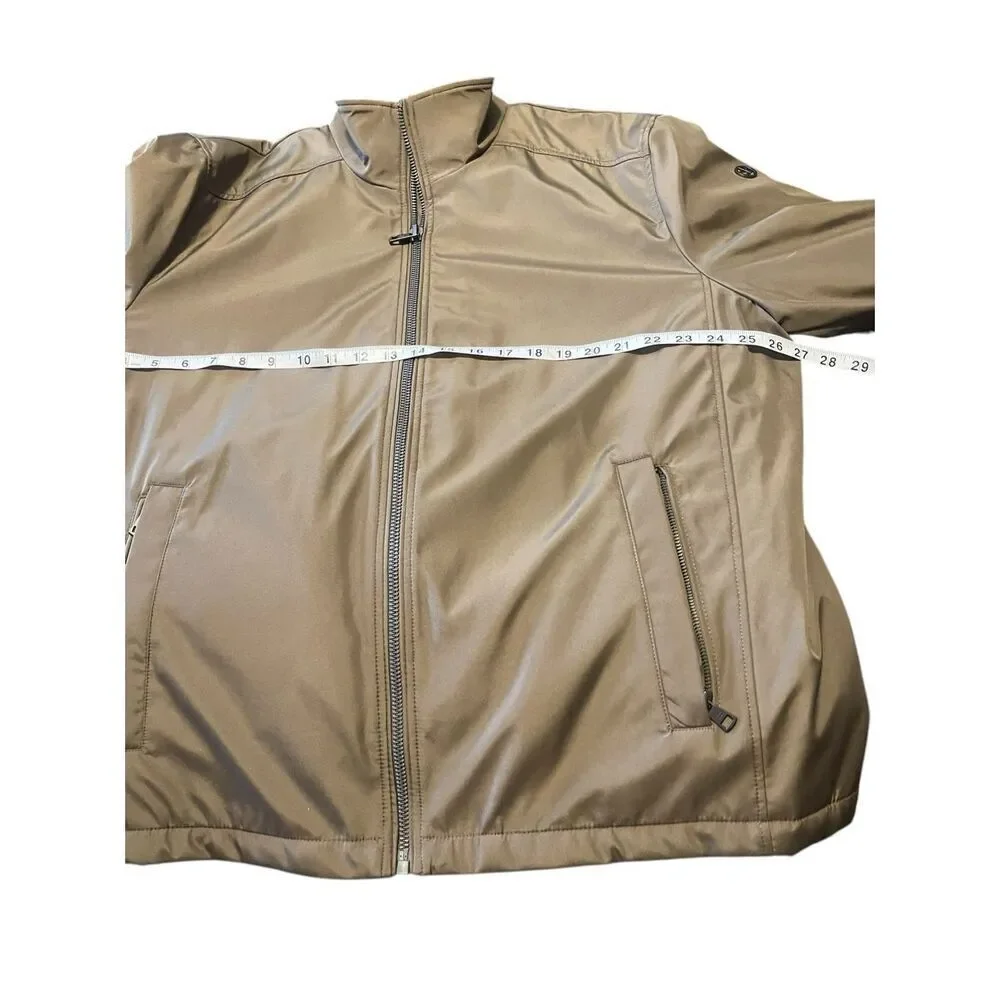 Calvin Klein Mens Brown Classic Midweight Stand Collar Jacket Size XL